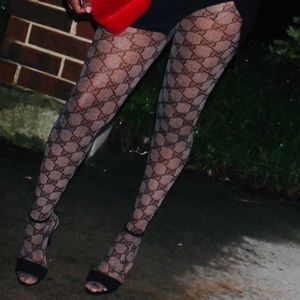 gucci gg pattern tights